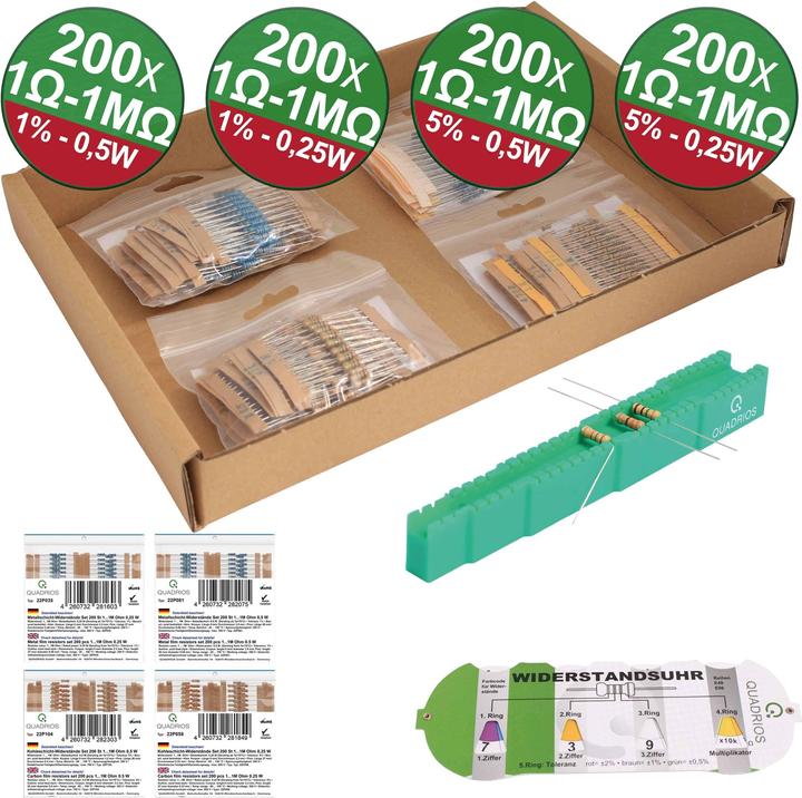 Produktbild Quadrios 23P131 23P131 Metall/Kohleschicht-Widerstand Sortiment axial bedrahtet