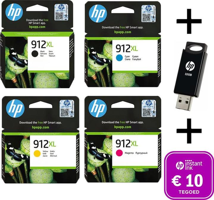 Produktbild HP 912 XL Multi Bundel - Met Gratis 32 GB USB Stick & Instant Ink tegoed