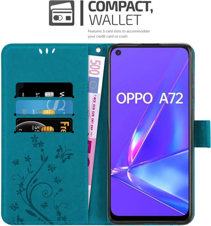 Actual product image Cadorabo Case for Oppo A72 Flower Book (Oppo A72)