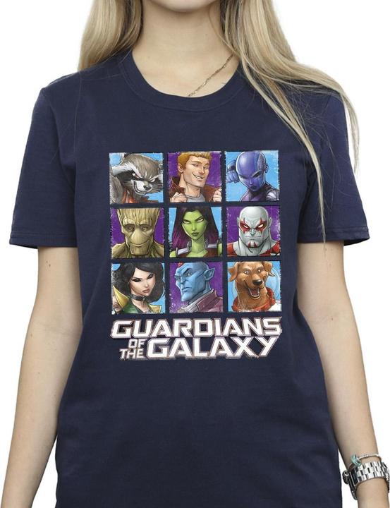 Immagine prodotto Guardians of the Galaxy Character Squares Maglietta Ampia Donna (L)