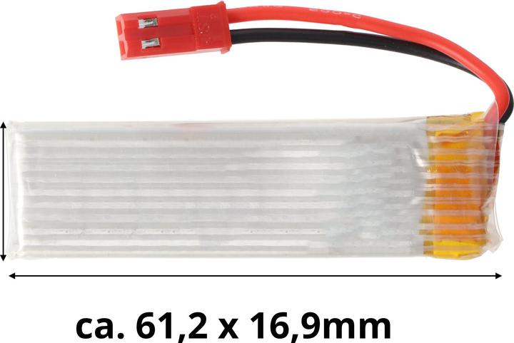 Image du produit AccuCell Batterie Li-Ion 500mAh 3.7V pour Lishi Toys L6052 drone, multicoptère, quadricoptère comme LS-050 (3.70 V, 500 mAh)