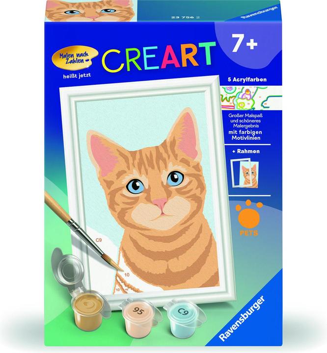 Produktbild Ravensburger Malen nach Zahlen 23756 - Niedliche Katze - Kinder ab 7 Jahren