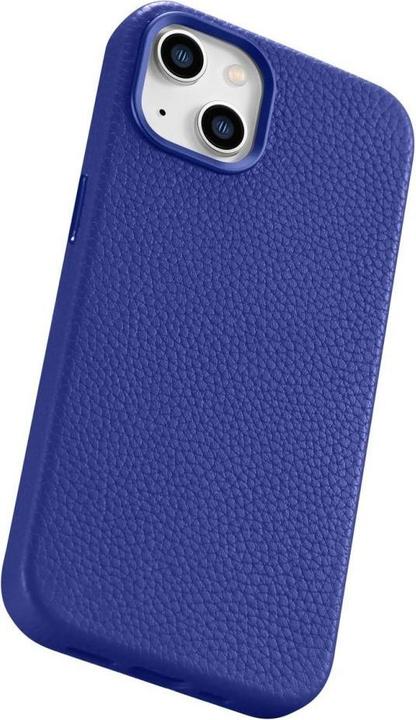 Produktbild iCarer litchi Premium Ledertasche für iPhone 14 Plus Magnetische Ledertasche mit magSafe dunkelblau (Apple iPhone 14 Plus)