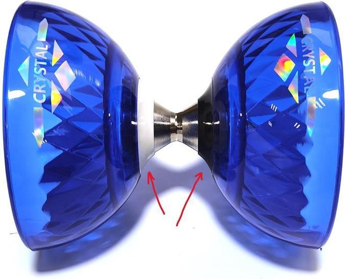 Actual product image Acrobat Set Bearing diabolo crystal-blue + aluminium hand sticks
