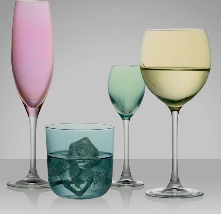Immagine prodotto LSA Bicchiere da vino Polka 400ml - pastello assortito x 4 (40 cl, 4 Occhiali, Bicchieri da vino rosso)
