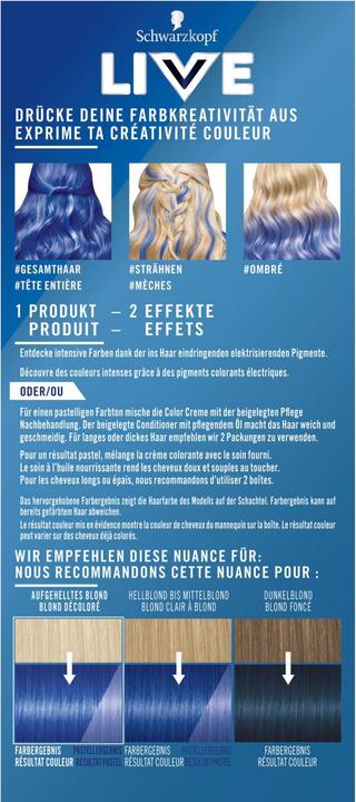 Actual product image Schwarzkopf Live Ultra Brights (95 Electric Blue)