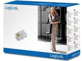 Image du produit LogiLink Connecteur RJ12 pour câble plat, non blindé Connecteur modulaire 6P6C pour câble plat, contour doré