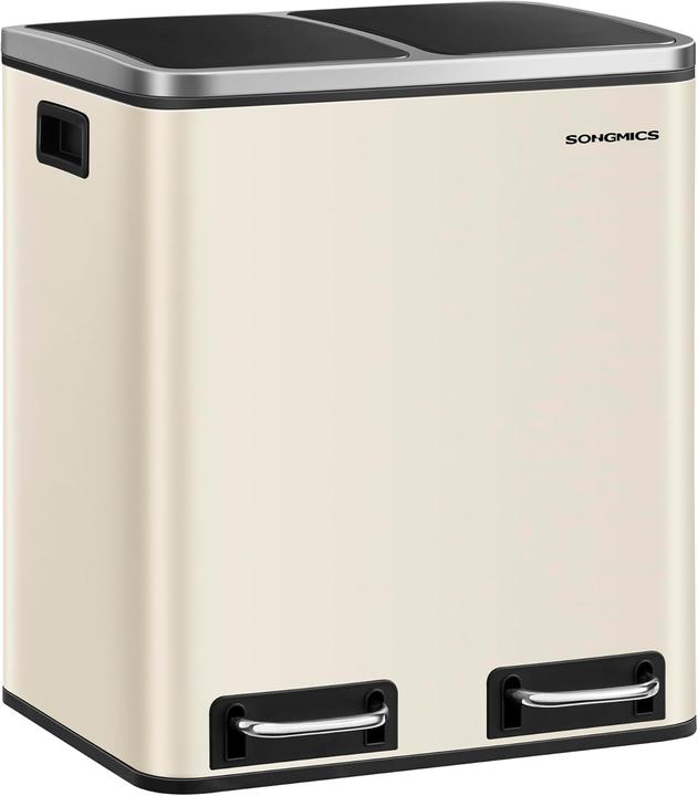 Produktbild Songmics LTB30A02 Mülleimer, 2x15 Liter, Softclose-Deckel (30 l)