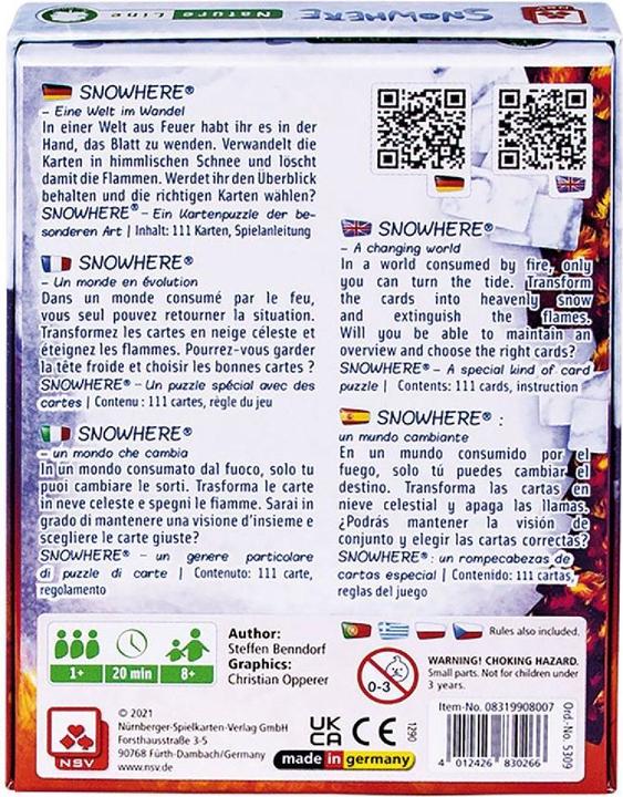 Nährwerte und Zutaten Snowhere (Französisch)