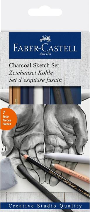 Faber-Castell Zeichenset Kohle (Sortiert, 7 x)