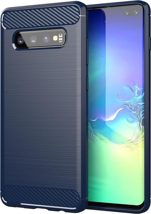 Image du produit Cadorabo TPU Ultra Slim carbon edelstahl Combi Cover (Samsung Galaxy S10)