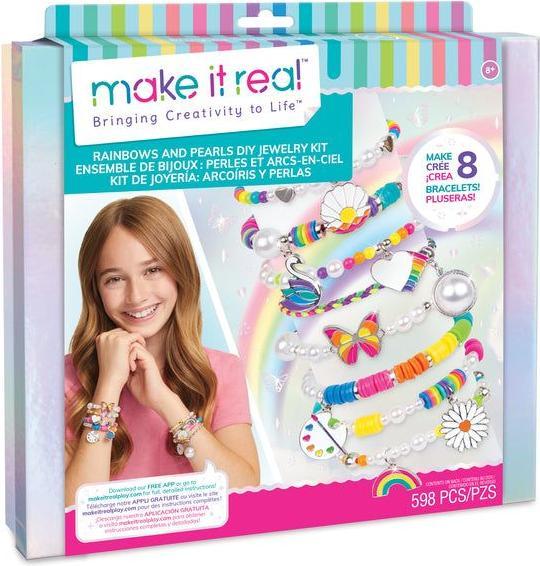 Actual product image Make it Real DIY Jewellery set Rainbows and pearls