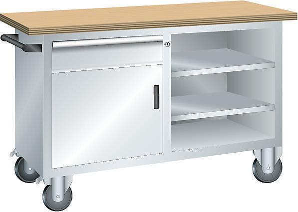 Actual product image Lista System workbench, mobile (125 cm, 70 cm)