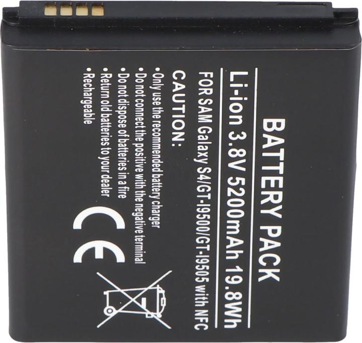 Actual product image Samsung Galaxy S4 high capacity battery with 5200mAh NFC and extra cover
