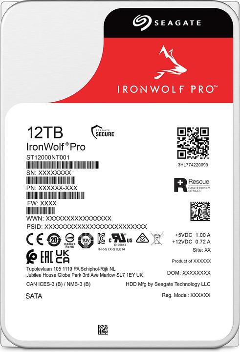 Produktbild Seagate IronWolf Pro High WRL (12 TB, 3.5", CMR)