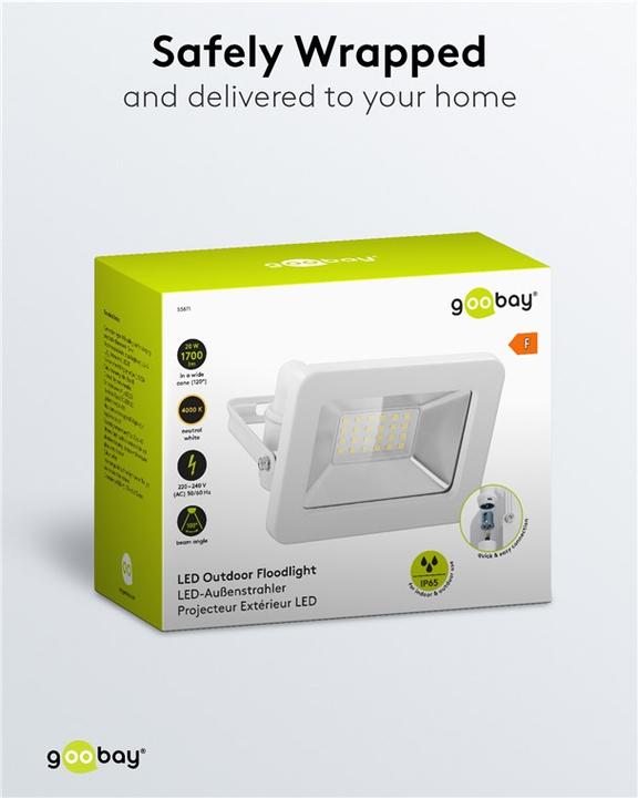 Actual product image Goobay LED outdoor spotlight, 20 W (1706 lm, IP65)