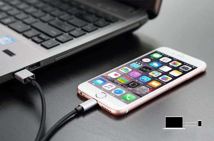 Actual product image Rock Space MFI Lightning cable (1 m, USB 2.0)