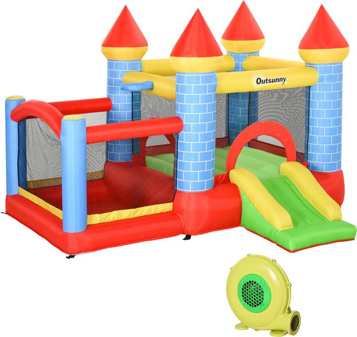 Actual product image Outsunny Bouncy castle with slide and pool