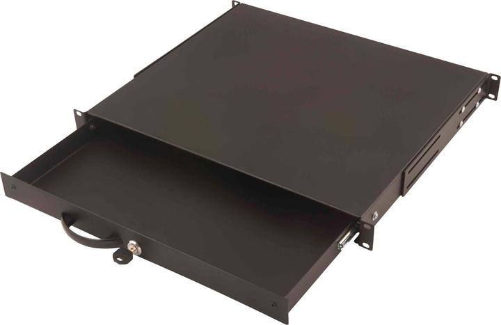 Image du produit Digitus Tiroir à clavier 1U 48,3cm 19inch verrouillable et extensible noir RAL9005