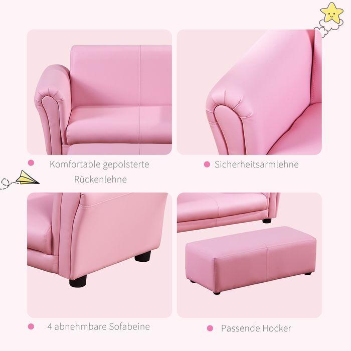 Image du produit Swisshandel24 Fauteuil pour enfants avec repose-pieds Rose, 83x42x41cm (Fauteuil pour enfants)