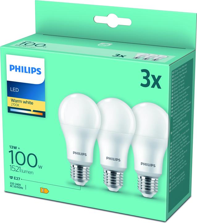Image du produit Philips Lampe LED (E27, 14 W, 1521 lm, 3 x, E)