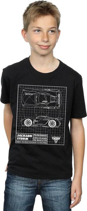 Immagine prodotto Disney Cars Jackson Storm Blueprint Maglietta Ragazzi (128)