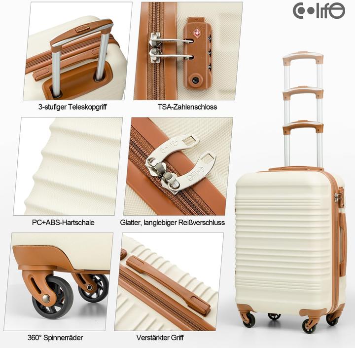Immagine prodotto Coolife 3-teiliges Koffer-Set (93 l, L (90 - 115l))
