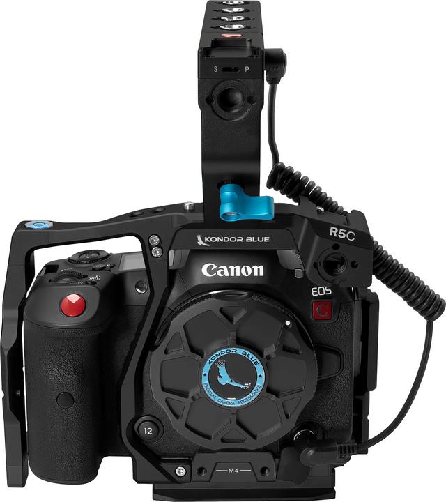 Kondor Blue Gabbia Cine Canon R5C con impugnatura superiore (nero corvino) (Gabbietta)