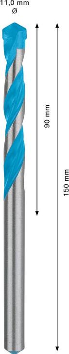 Produktbild Bosch Professional Zubehör EXPERT CYL-9 MultiConstruction Bohrer, 11 x 90 x 150 mm (11 Millimeter)