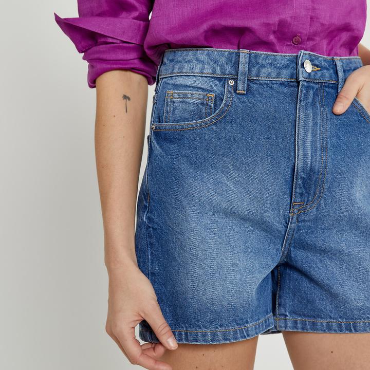 Image du produit La Redoute Collections Short en jean taille haute (46)