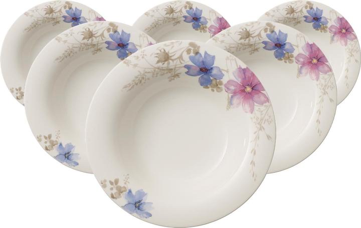 Actual product image Villeroy & Boch Multipack Mariefleur Gris Basic soup plate - 6 pieces (6 x, 23.10 cm)