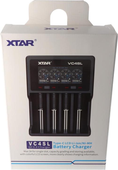 Image du produit Xtar VC4SL (1 pcs, 14500, 16340, 18500, 18650, 21700, 26650, AAA, AA, Batterie)