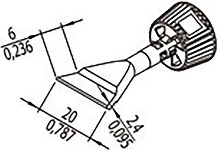 Image du produit 0142ZDLF200/SB Pointe à souder Taille de la pointe 20mm Contenu 1p. (Mèche à souder)