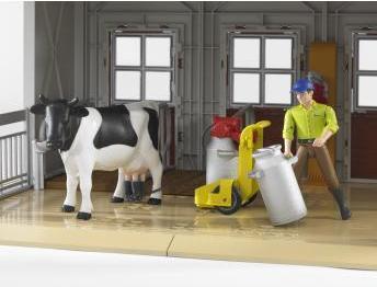 Produktbild Bruder Kuhstall mit Melkmaschine, Kuh und Figur