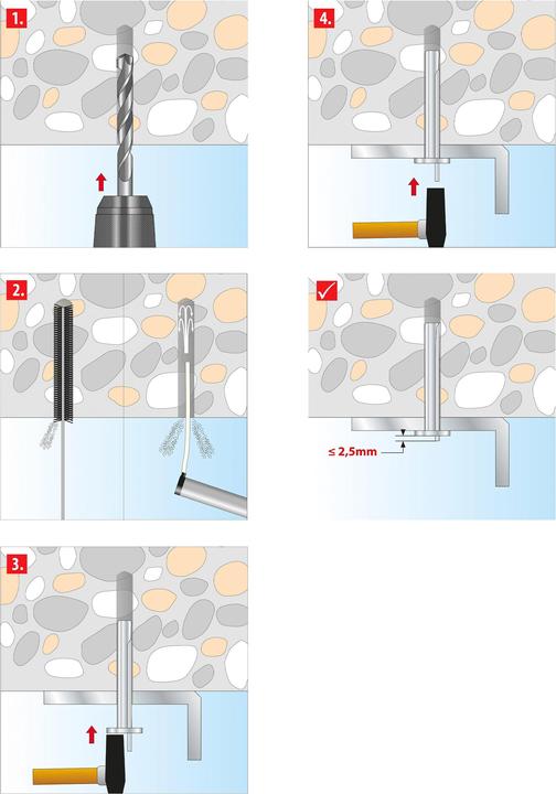 Actual product image Tox Ceiling nail Top Ø 6x65 mm, 100 pcs. (100 pcs.)