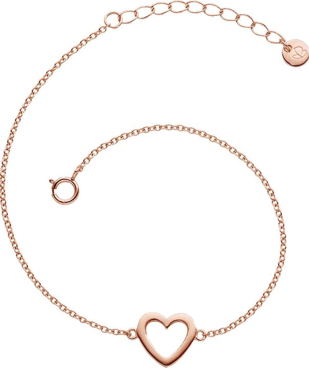 Produktbild Glanzstücke München Damen Herz Sterling Silber roségold 17,0 cm Basislänge + 3,0 cm Verlängerung - 11098 (17 cm, Sterling Silber)