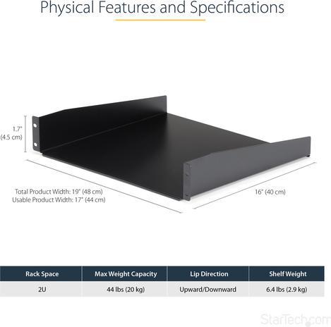Image du produit StarTech étagère Pour Armoire De Serveurs