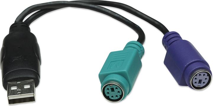 Actual product image Manhattan USB to PS/2 adapter cable