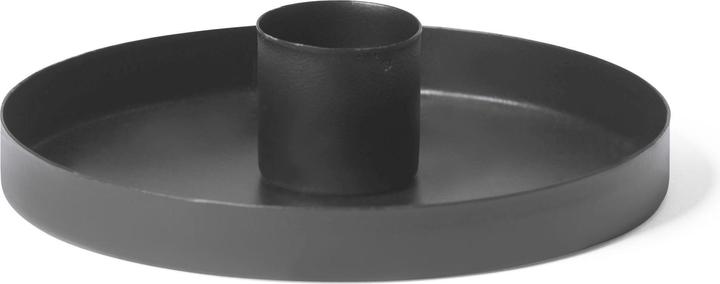 Produktbild Novaliv 2x Stabkerzenhalter rund Metall Durchmesser 14cm matt SCHWARZ Kerzenhalter Tafelkerzen (14 x 14 cm)