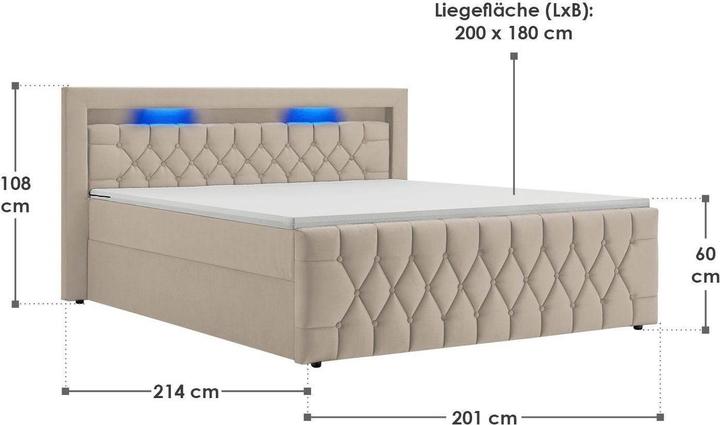 Actual product image Juskys Leona (200 x 180 cm)