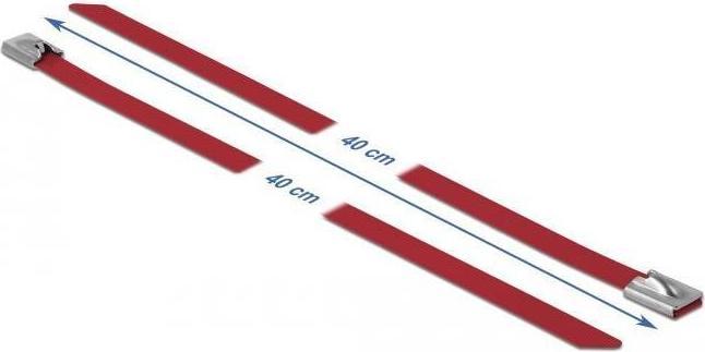 Immagine prodotto Delock Fascetta in acciaio inox 400x7,9 10 pz. (Fascette in metallo, 400 mm, 10 pz.)