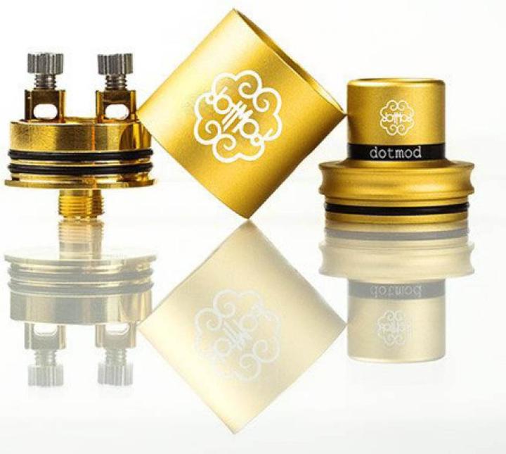Dotmod Réservoir Petri V2 RDA avec bouchon de conversion or (1 x)