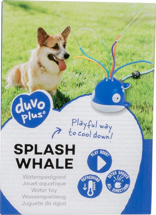 Image du produit Duvoplus Splash fontaine baleine, 20x14x12 cm, bleu (Jouet à mâcher pour chien)