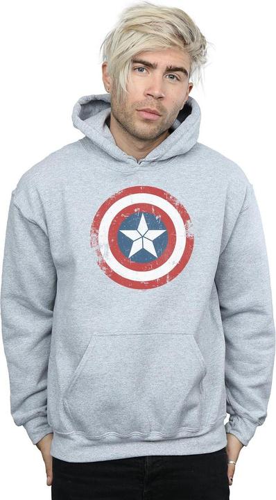 Produktbild Captain America Civil War Distressed Shield Kapuzenpullover (XXL)