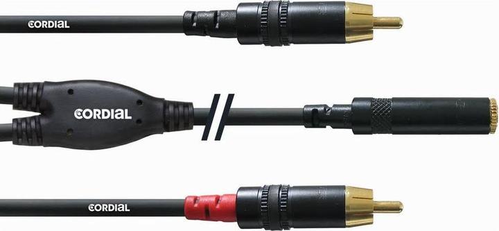 Actual product image Cordial CFY 0.3 YCC - Y-cable 3.5mm jack female - stereo cinch (0.30 m, Cinch, 3.5mm jack (AUX))