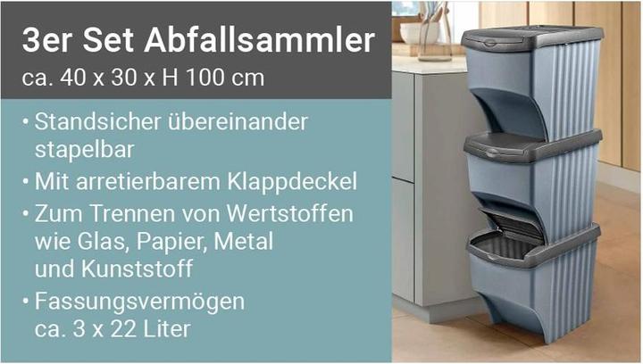 Actual product image Weber Home Recycling Tower 3 pcs multicoloured