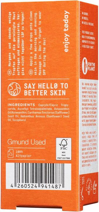 Nutritional values and ingredients Nø Cosmetics enjoy tøday Vitamin C Serum (20 ml)