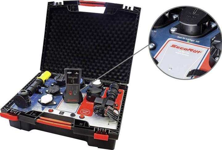 Image du produit SecoRüt Mallette de test de remorque sans fil professionnelle 12+24 volts
