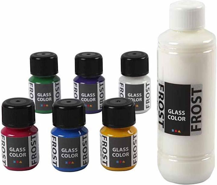 Actual product image Creativ Company Glass colour Frost glass colour, 6x30ml (Multicoloured, 180 ml)