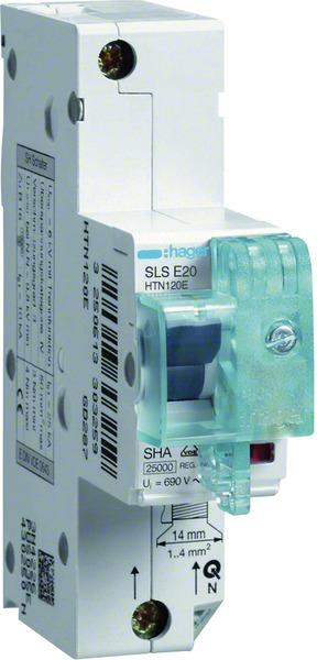 Hager HAG HTN120E SLS switch E-20A 1p for top-hat rail